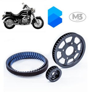 Kit Transmissão Correia Dentada M3moto - Amazonas AME250  Locin C1 - Todas