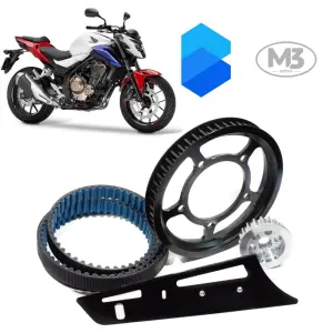 Kit Transmissão Correia Dentada - Honda CB500 F  Ano 2014 à 2019