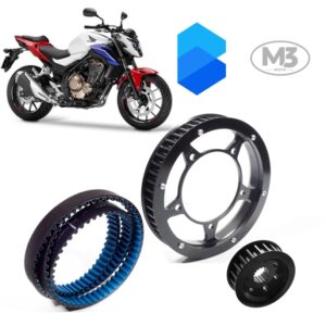 Kit Transmissão Correia Dentada - Honda CB500 F Ano 2014 à 2019 - Imagem 7