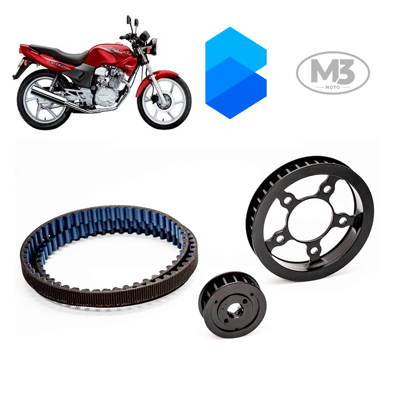 Kit Transmissão Correia Dentada – Honda CBX200 Strada – BELZAG