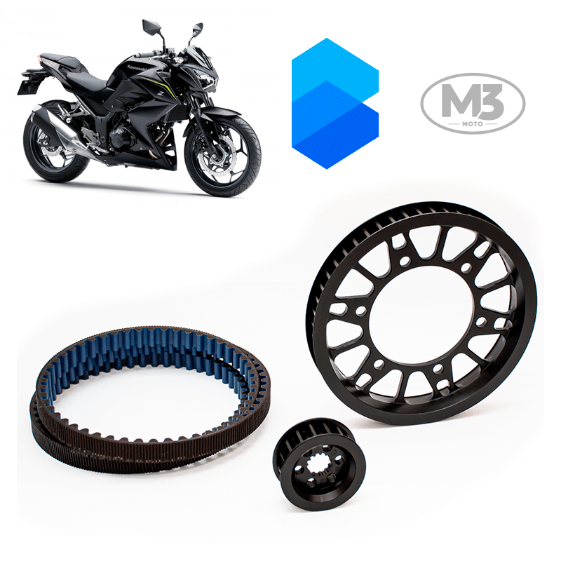 Kit Transmissão Correia Dentada – Kawasaki Z300 – BELZAG