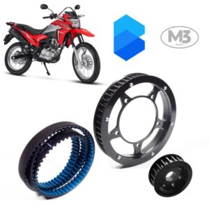 Kit Transmissão Correia Dentada -  Honda NXR 160 / Bros 160