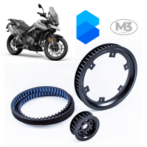 Kit Transmissão Correia Dentada M3 Moto - Triumph Tiger 900 GT PRO / Rally PRO /  TODAS