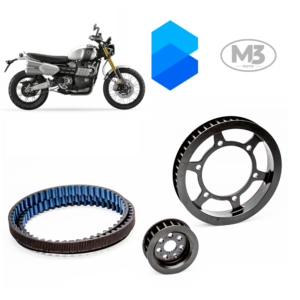 Kit Transmissão Correia Dentada - Triumph Scrambler 1200 XE Longa
